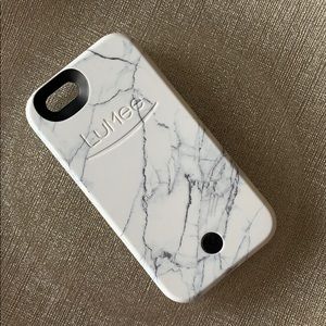LuMee white marble iPhone case